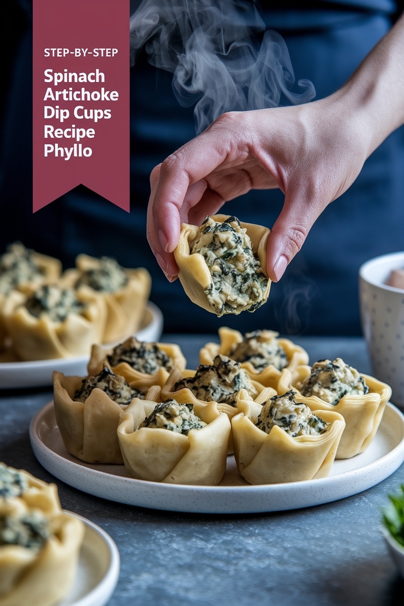 spinach artichoke dip cups recipe phyllo
