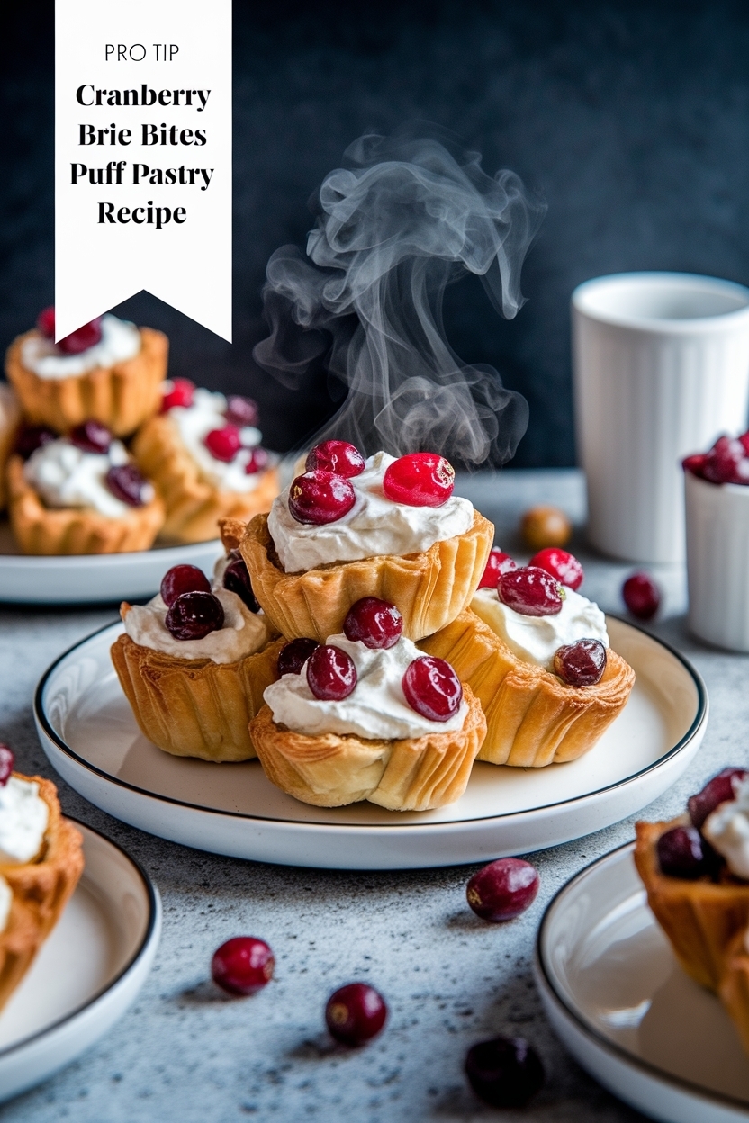 cranberry brie bites puff pastry recipe