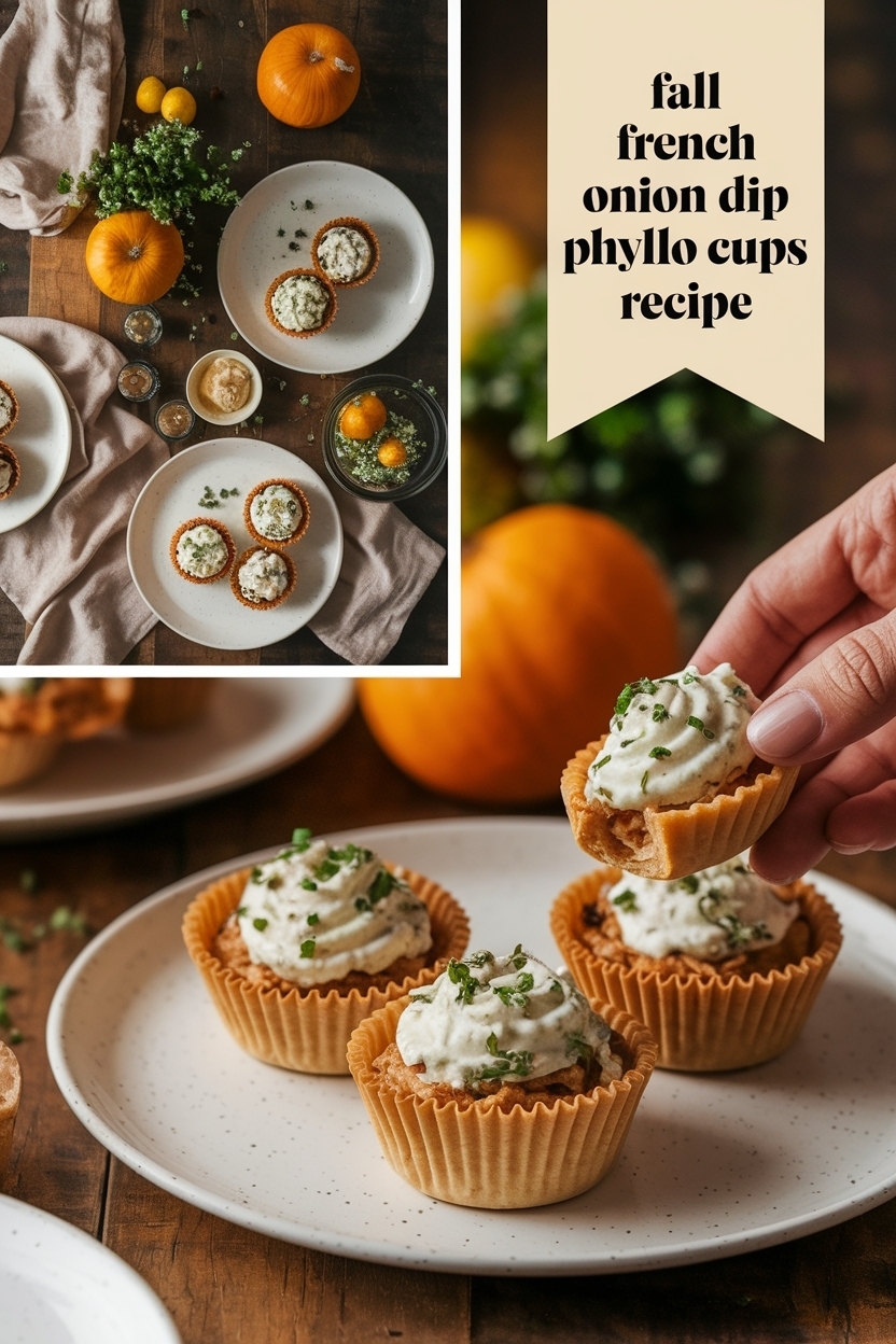 french onion dip phyllo cups recipe