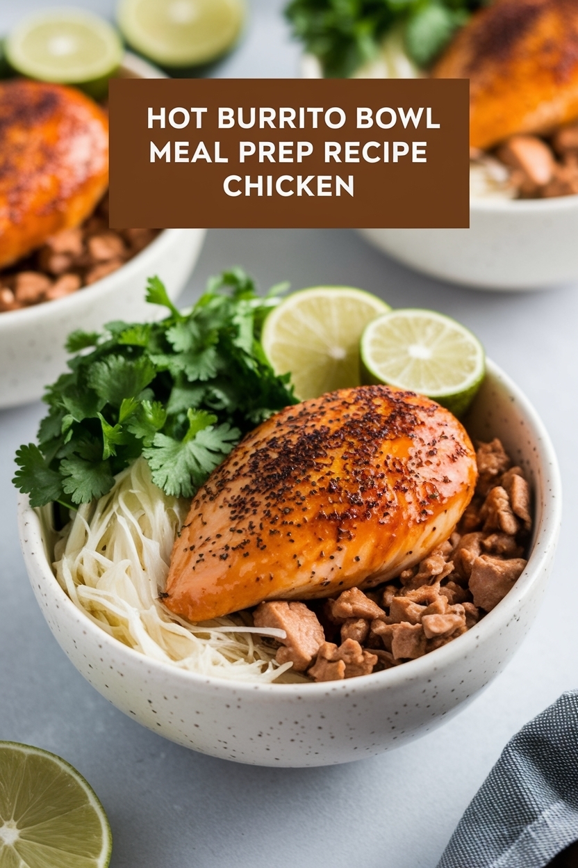 burrito bowl meal prep recipe chicken
