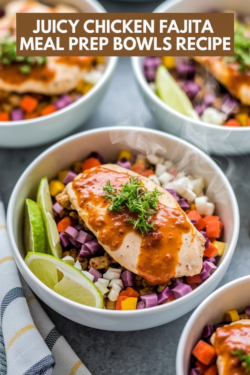 chicken fajita meal prep bowls recipe