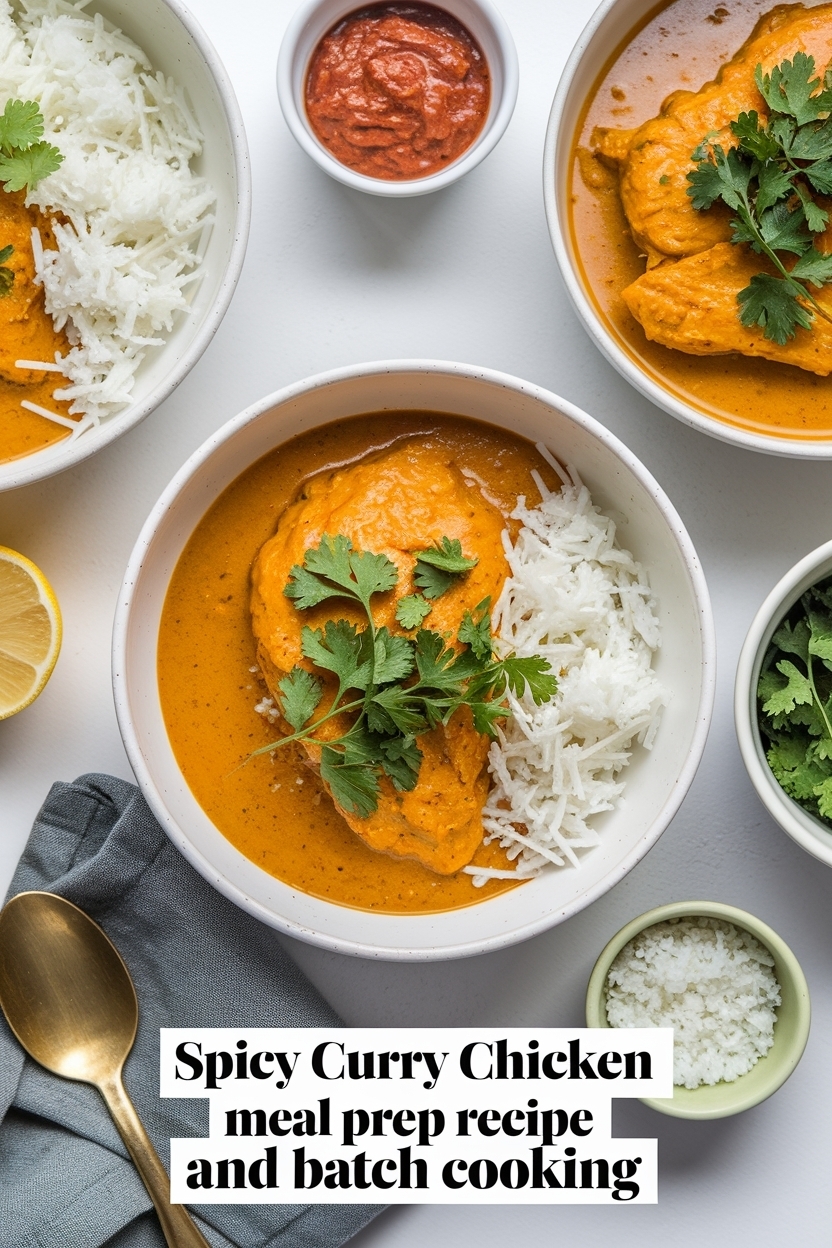 curry chicken meal prep recipe batch cooking