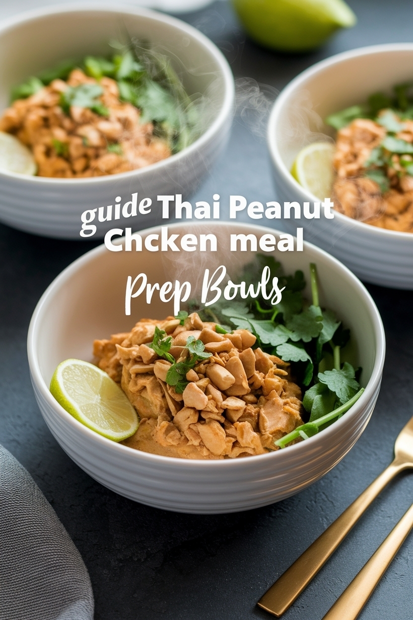 thai peanut chicken meal prep bowls