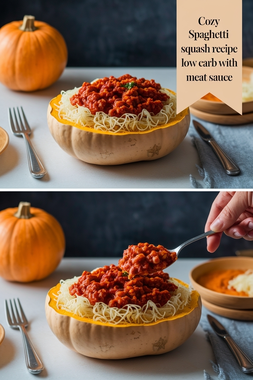 spaghetti squash recipe low carb with meat sauce