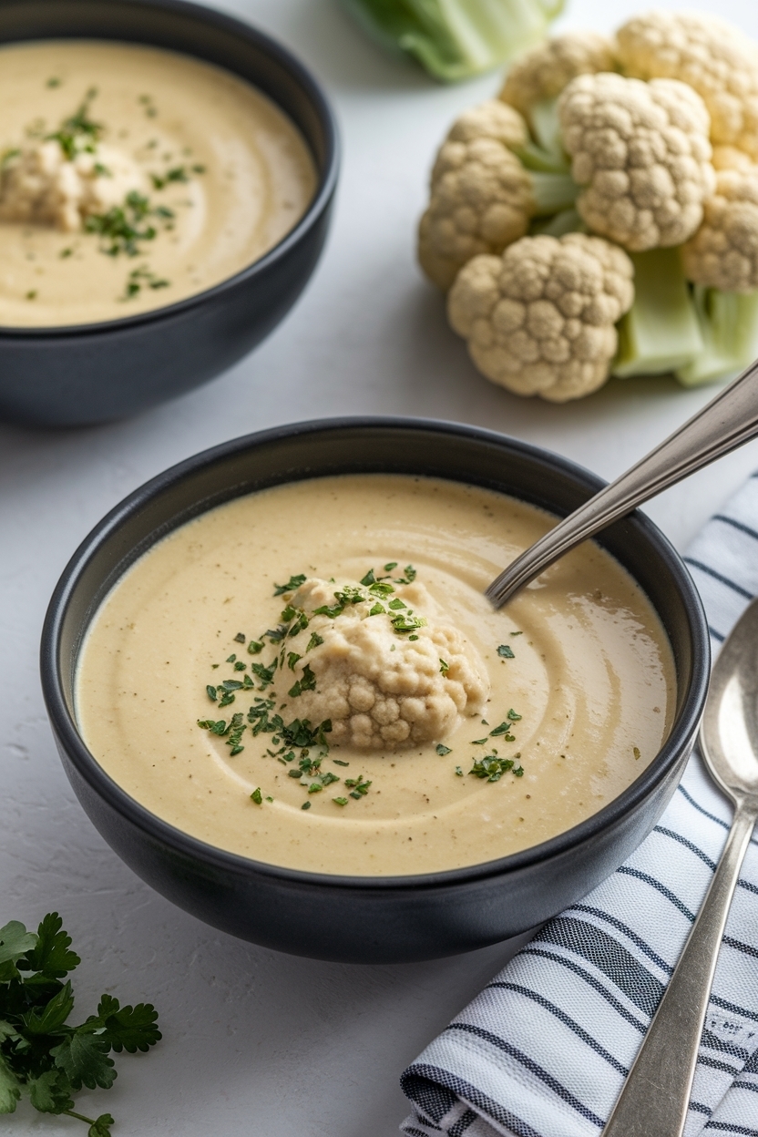 cauliflower soup recipe keto creamy