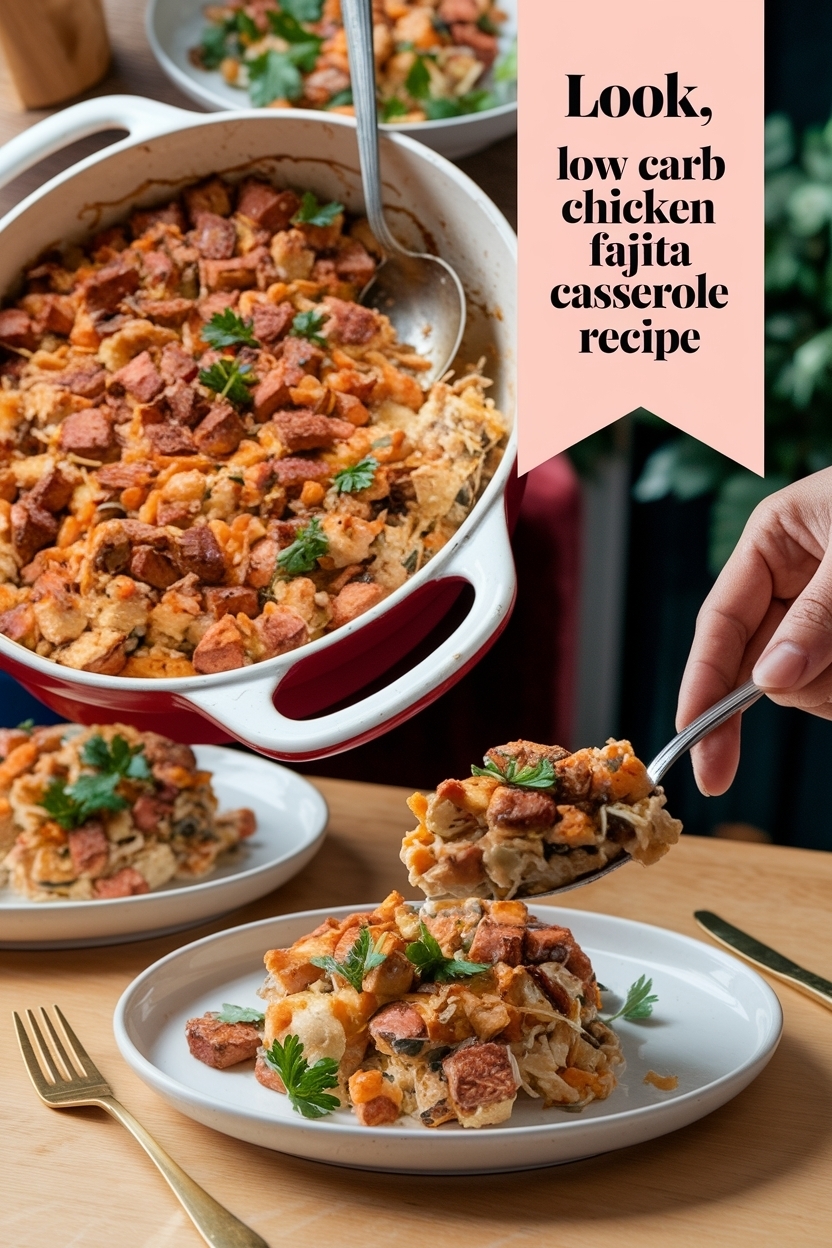 low carb chicken fajita casserole recipe