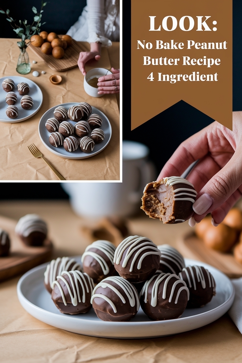 no bake peanut butter balls recipe 4 ingredient