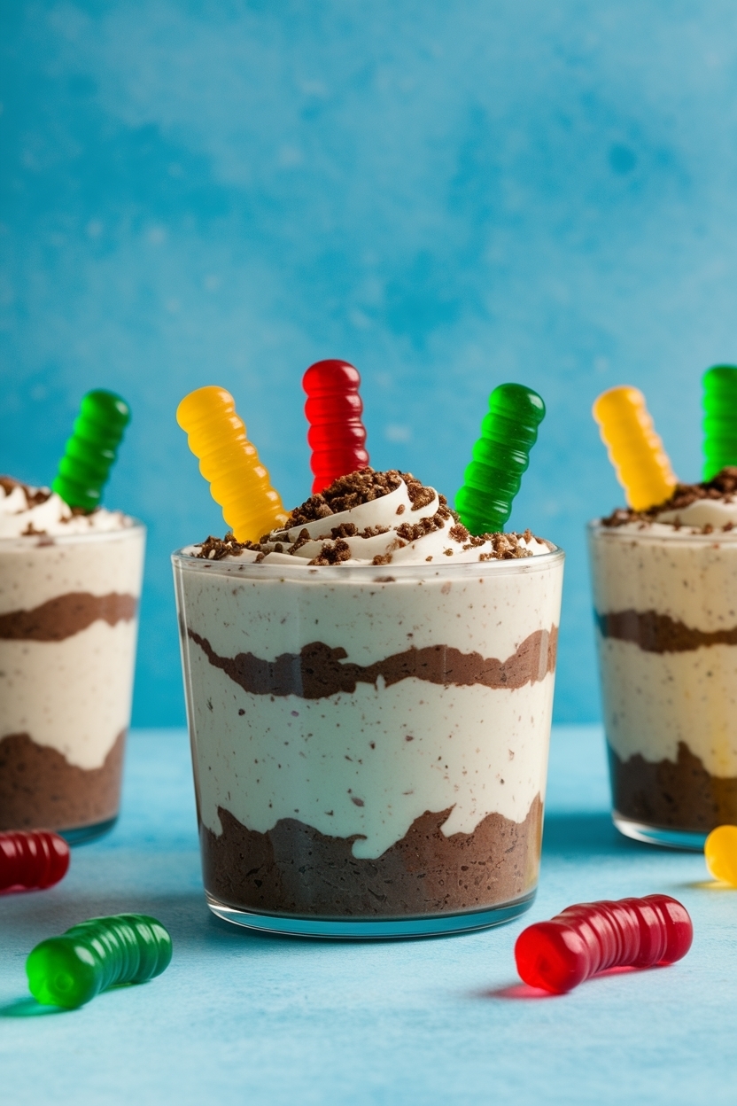 dirt pudding recipe easy with gummy worms