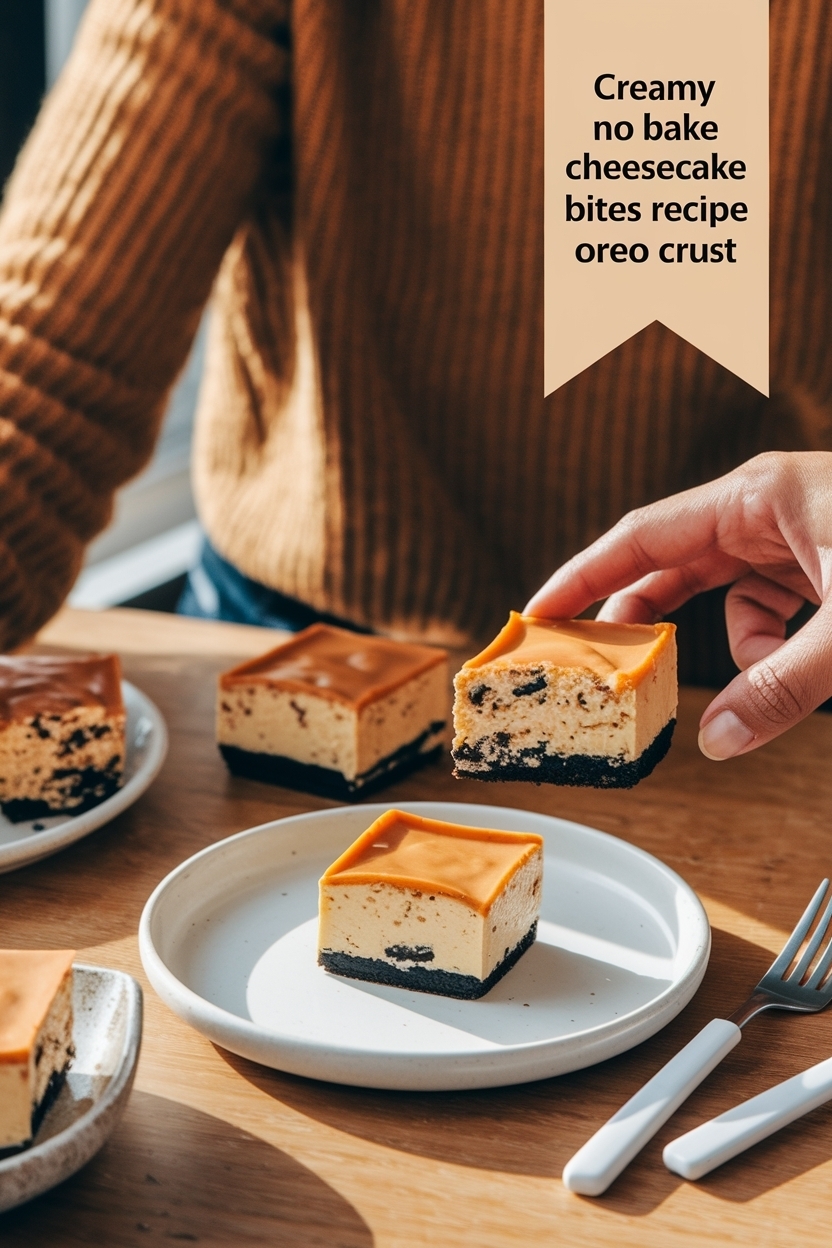 no bake cheesecake bites recipe oreo crust