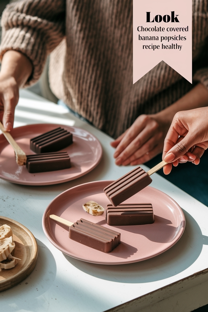chocolate covered banana popsicles recipe healthy