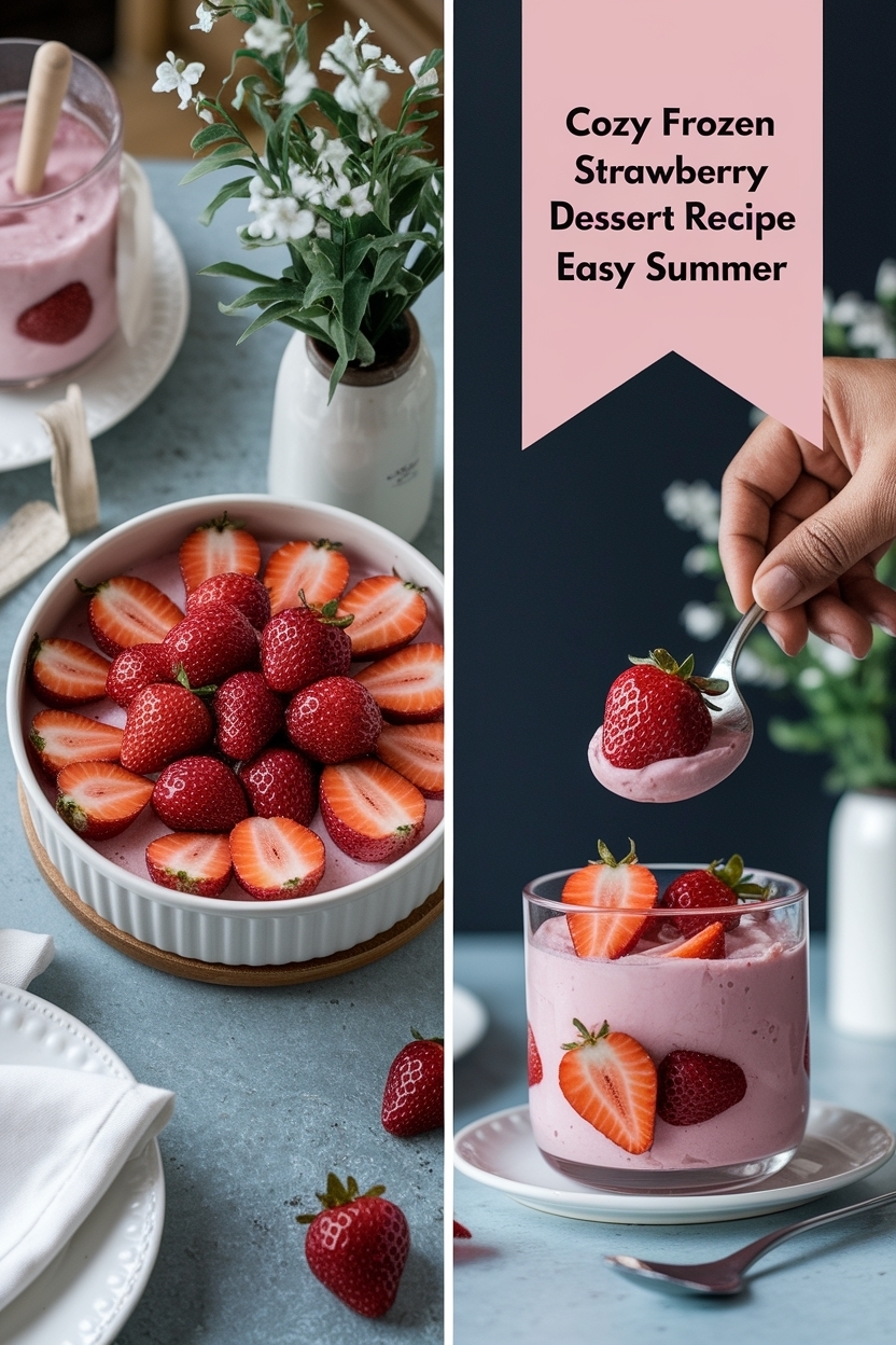 frozen strawberry dessert recipe easy summer