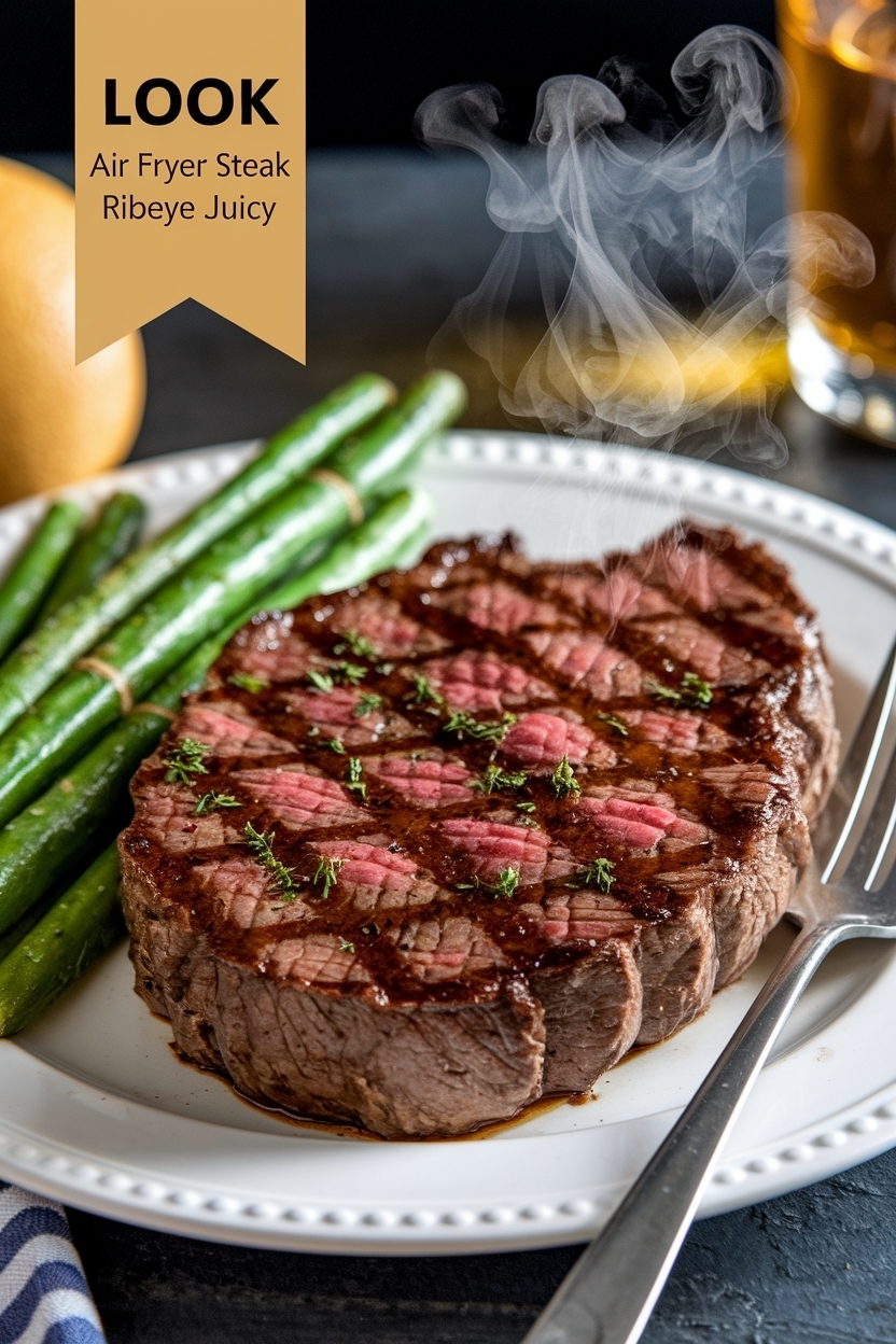 air fryer steak recipe ribeye juicy