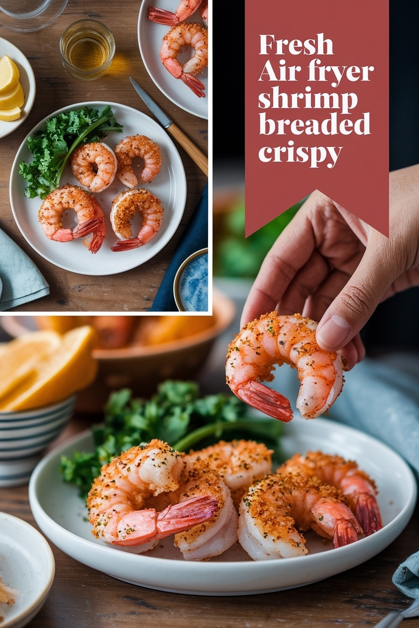 air fryer shrimp recipe breaded crispy
