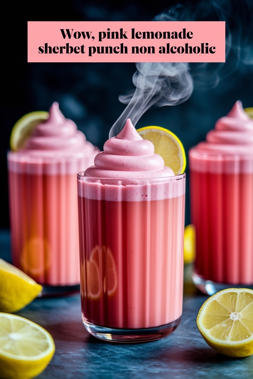 pink lemonade sherbet punch non alcoholic