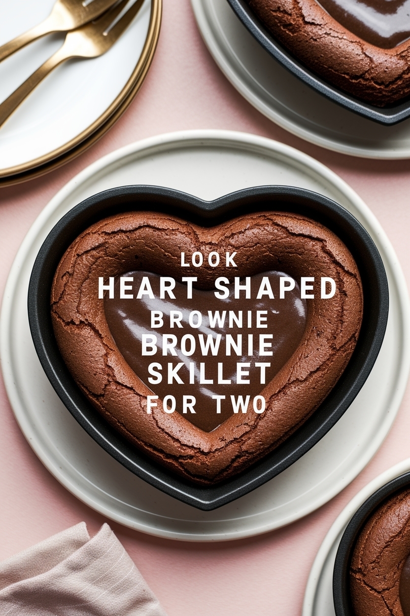 heart shaped brownie skillet for two
