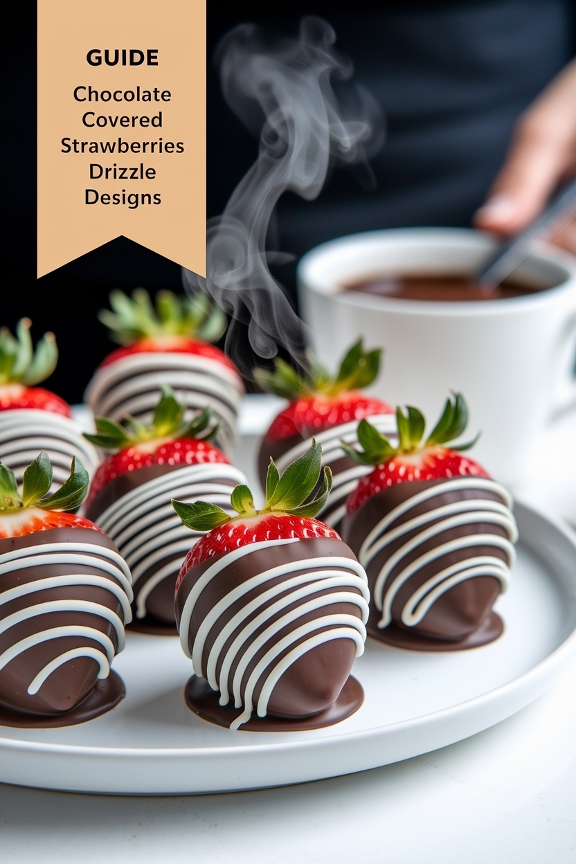 chocolate covered strawberries drizzle designs