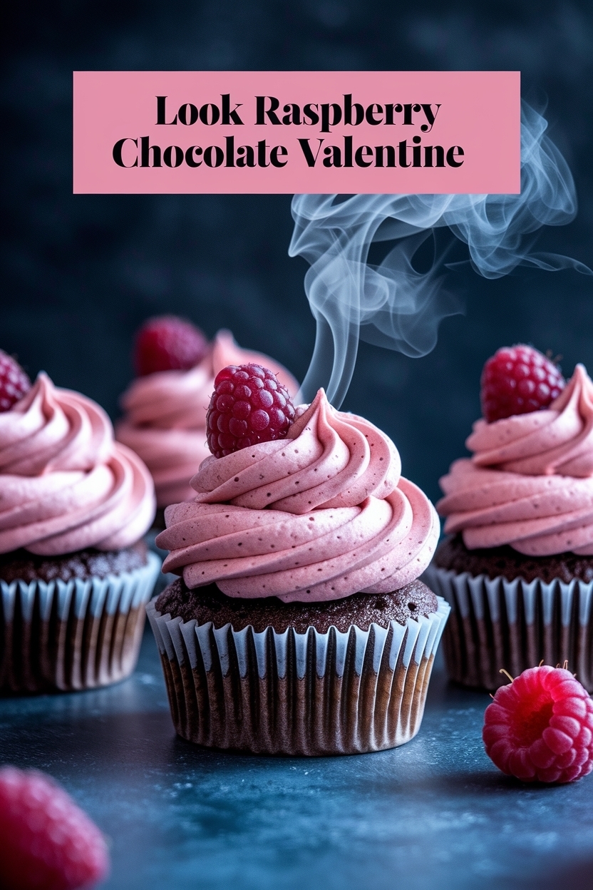 raspberry chocolate cupcakes valentine