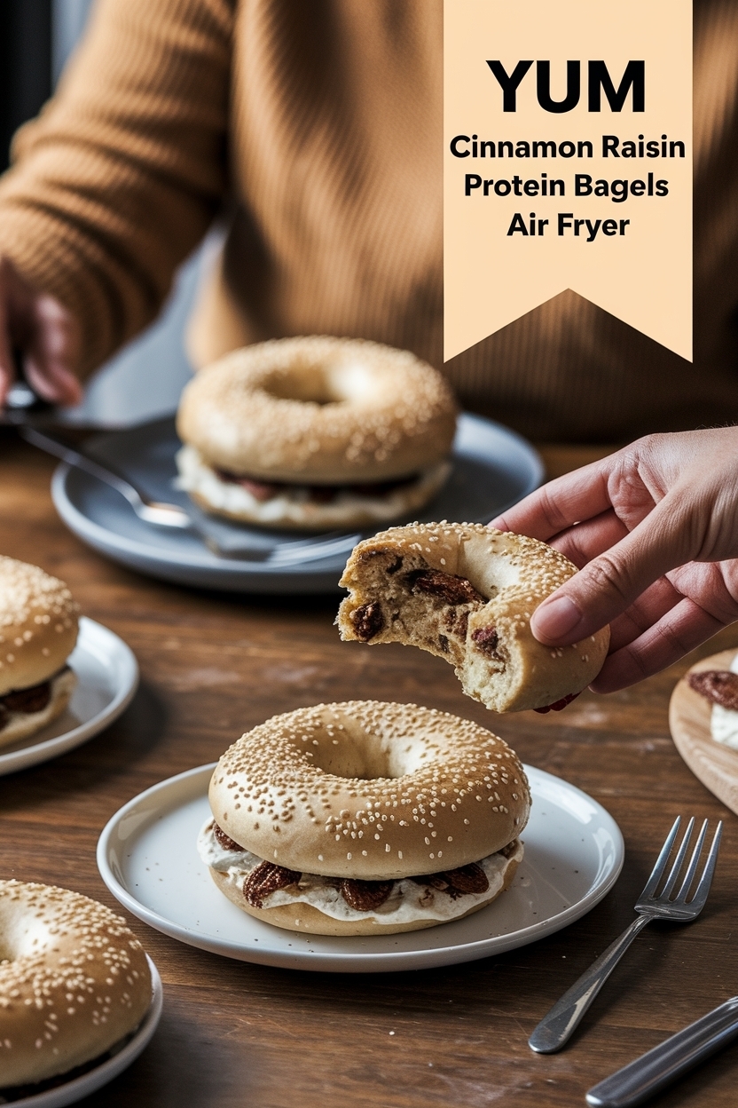 cinnamon raisin protein bagels air fryer