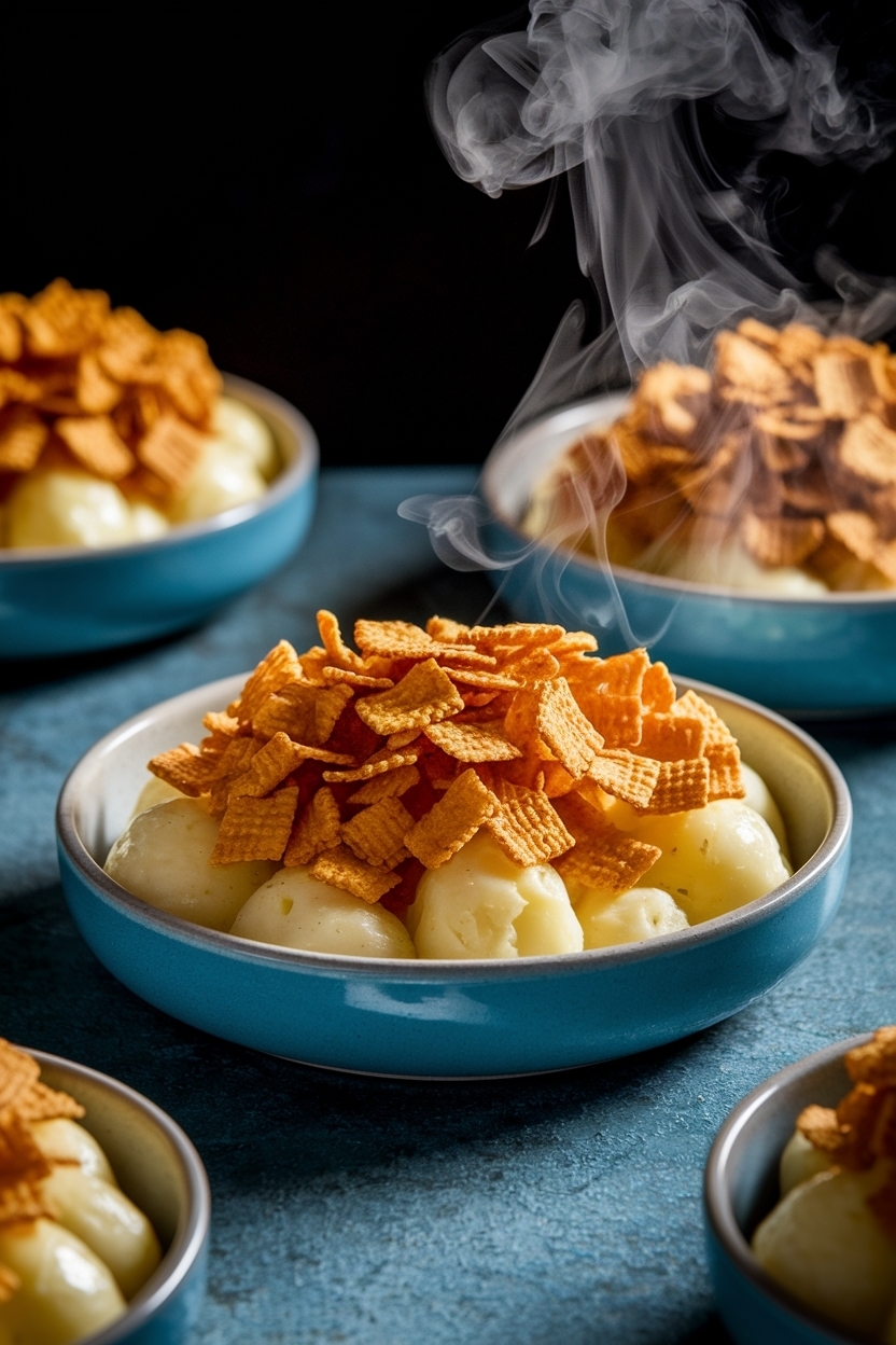 funeral potatoes with hashbrowns cornflakes topping