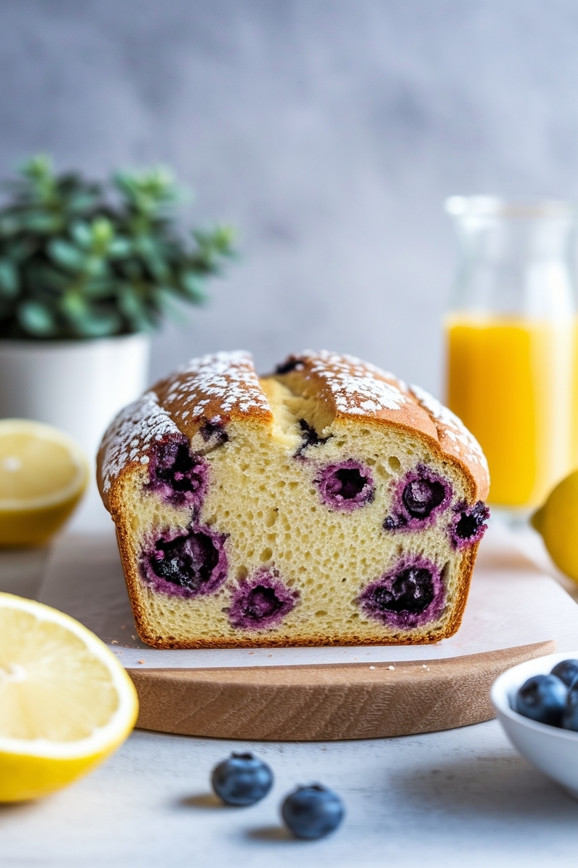 blueberry lemon sourdough discard loaf