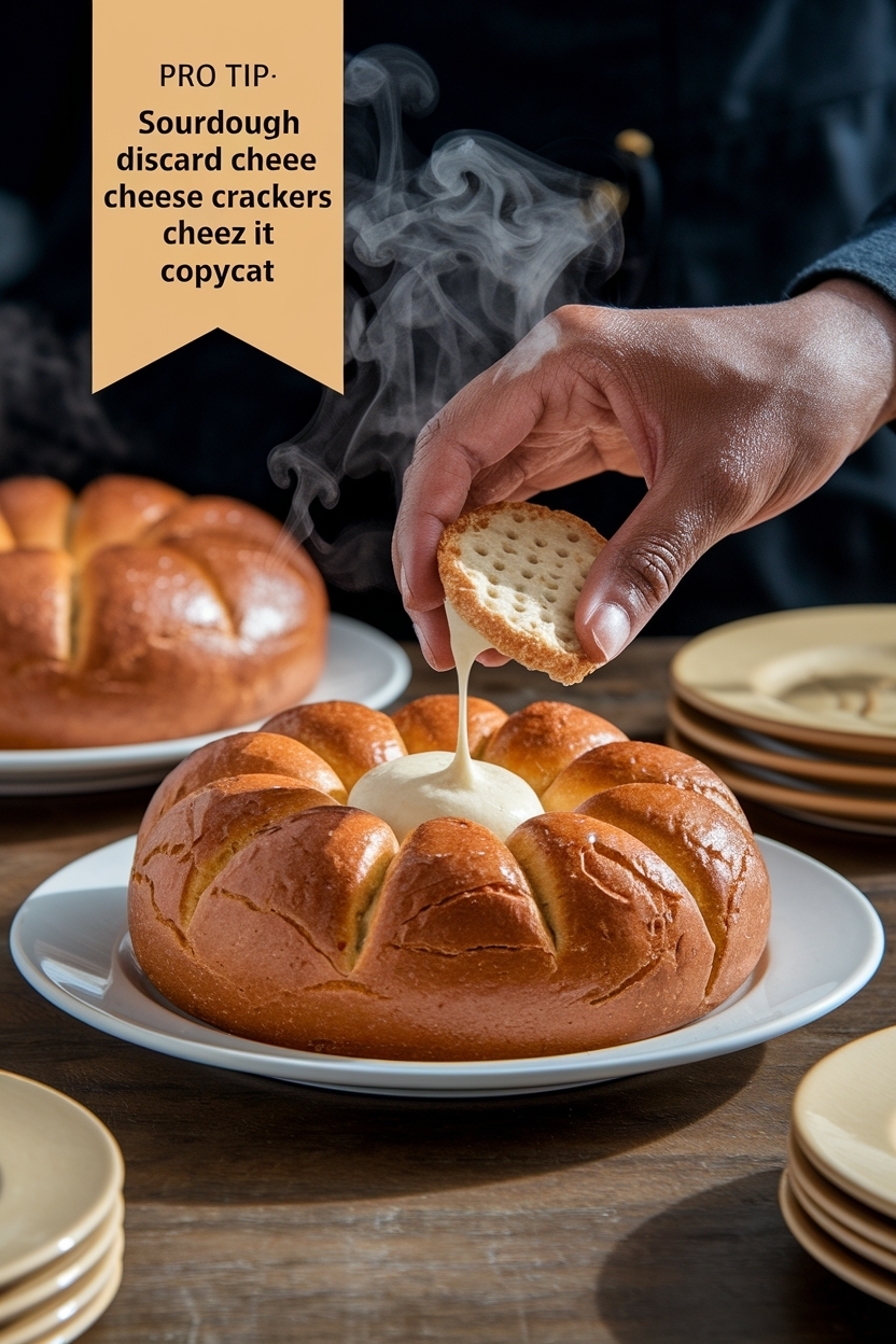 sourdough discard cheese crackers cheez it copycat