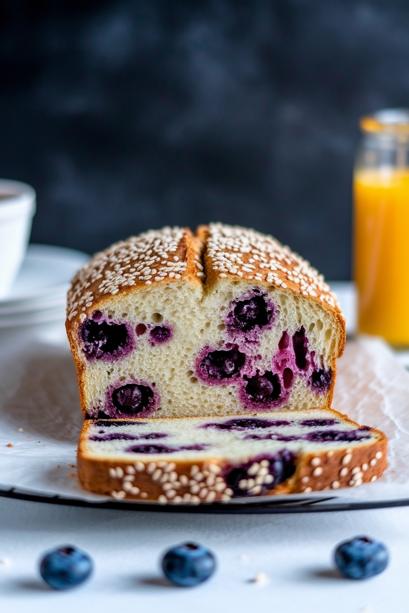 blueberry sourdough sandwich loaf