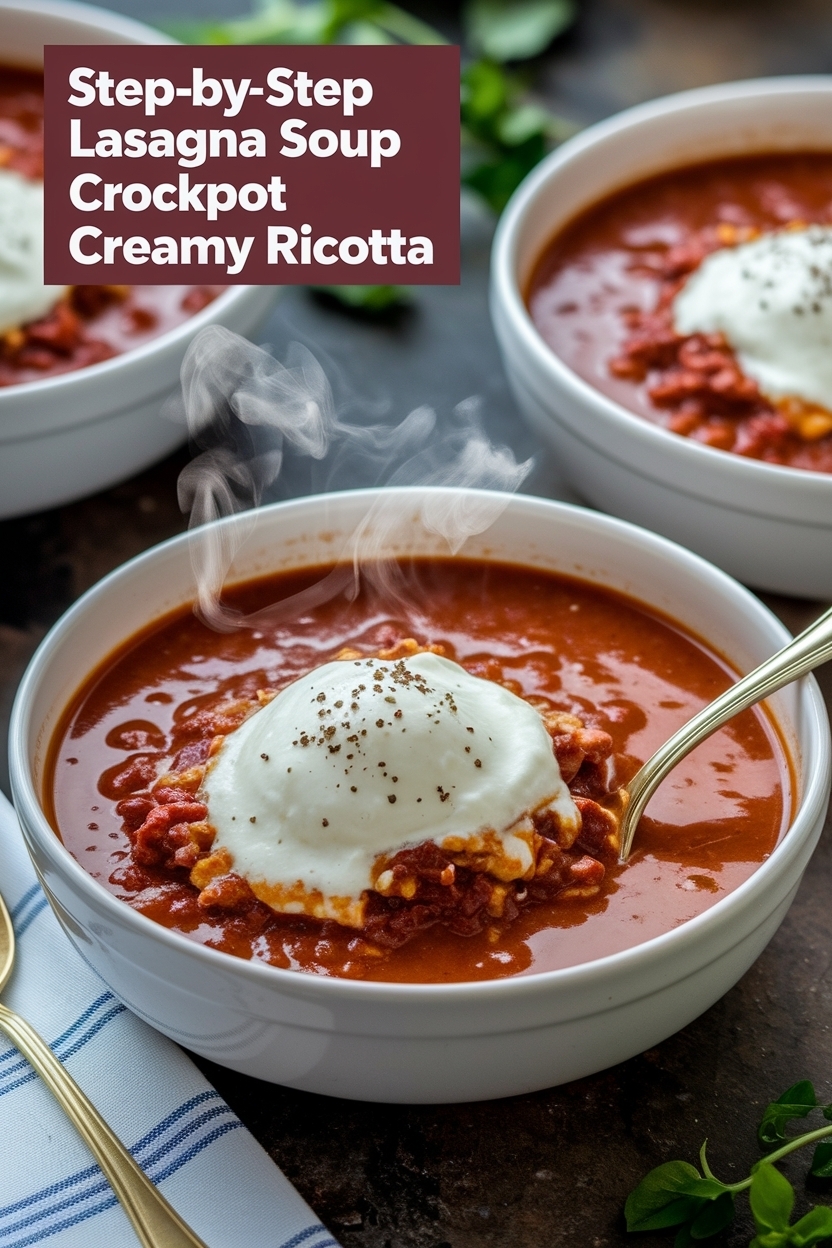 lasagna soup crockpot creamy ricotta