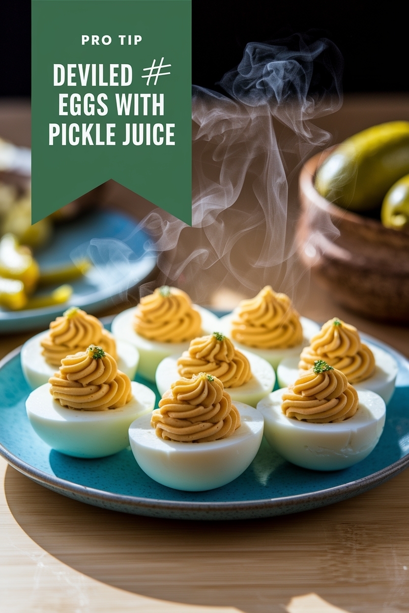 deviled eggs with pickle juice