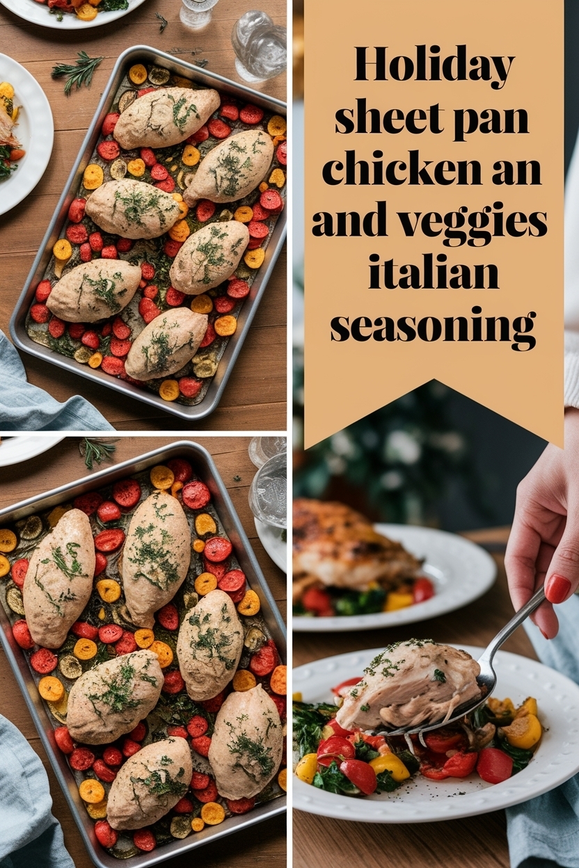 sheet pan chicken and veggies italian seasoning