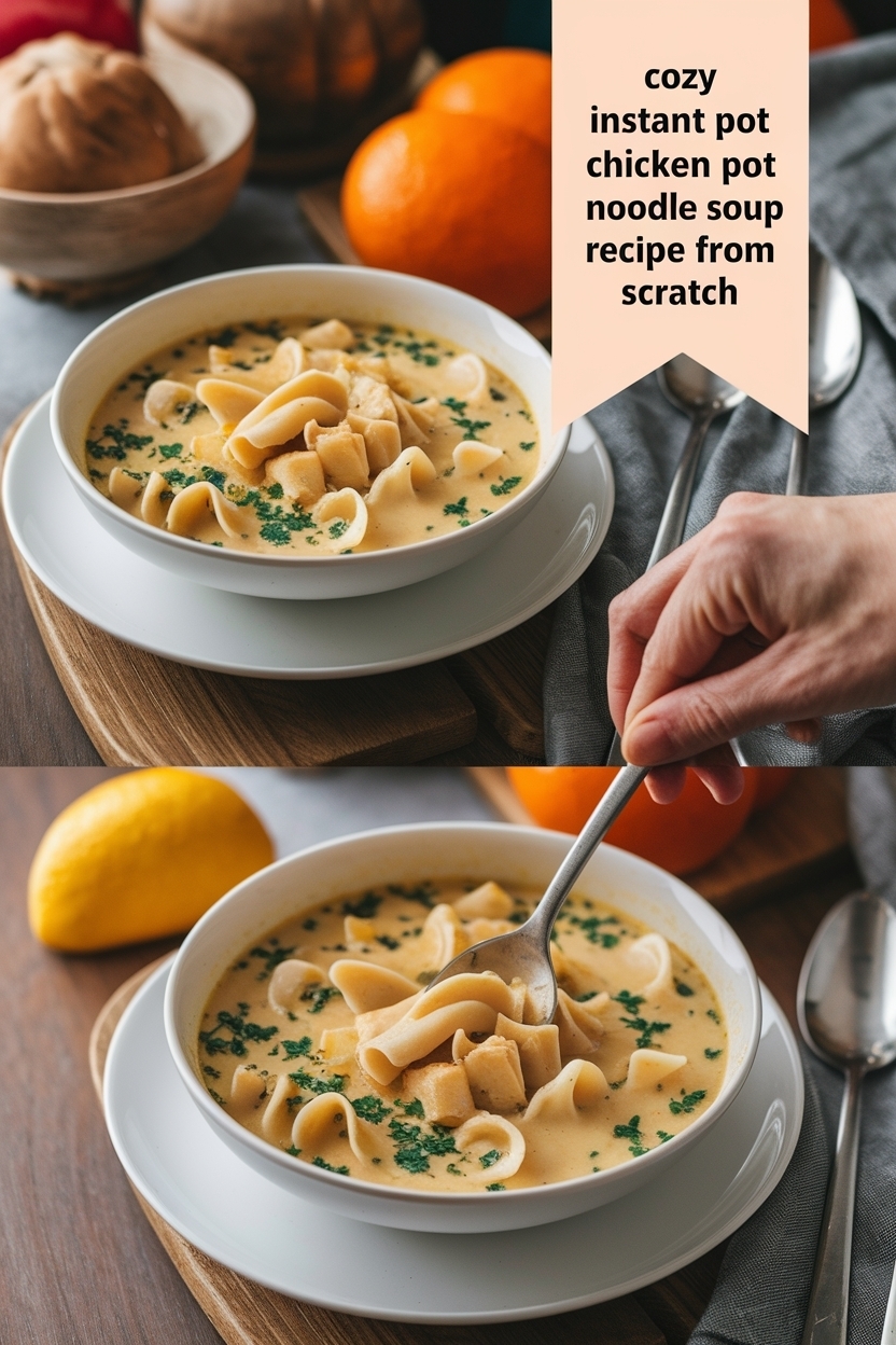 instant pot chicken noodle soup recipe from scratch