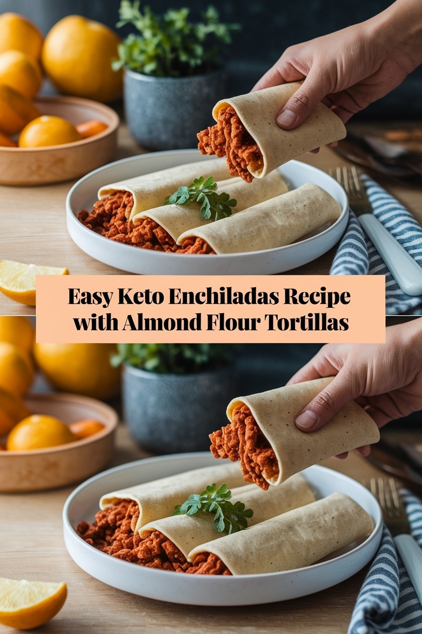 keto enchiladas recipe with almond flour tortillas