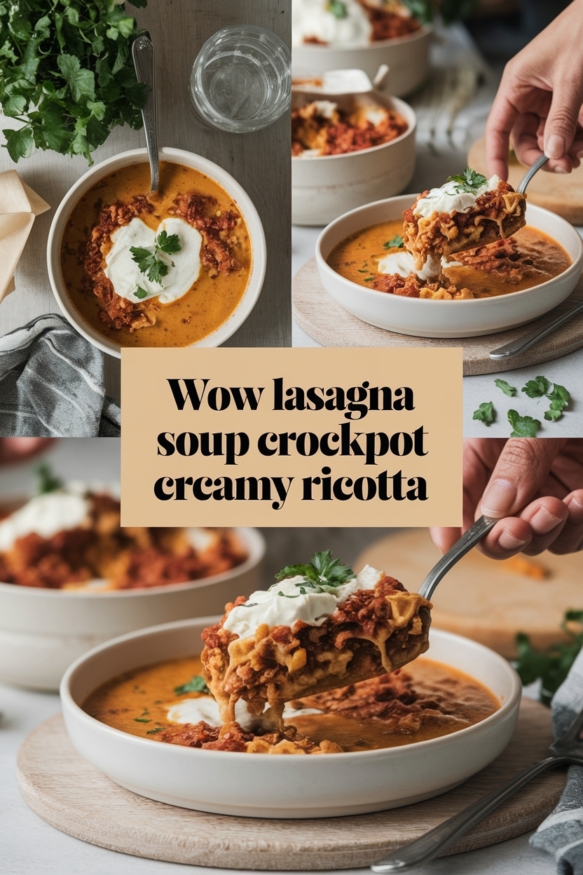 lasagna soup crockpot creamy ricotta