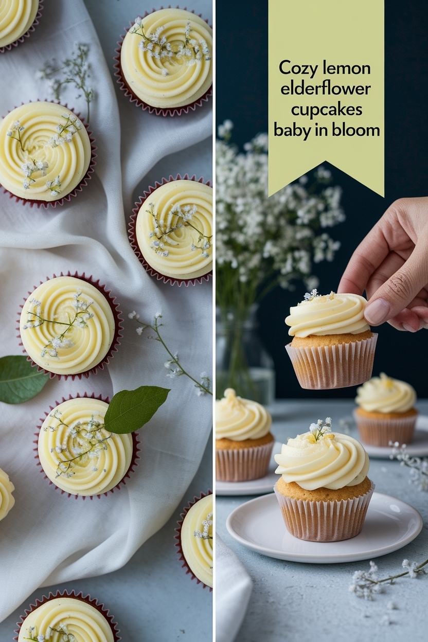 lemon elderflower cupcakes baby in bloom