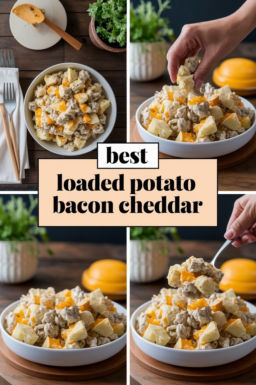 loaded potato salad bacon cheddar