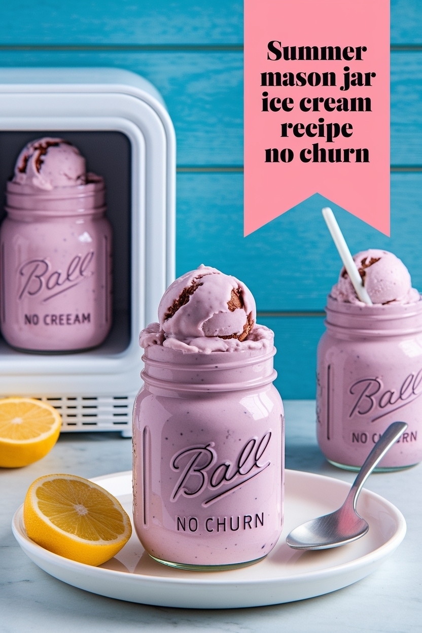 mason jar ice cream recipe no churn