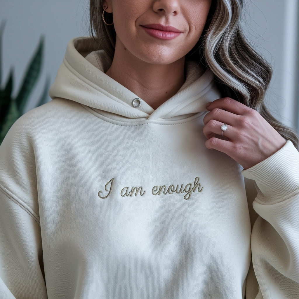 ## Embrace Style with Minimalist Embroidered Sweatshirt Design