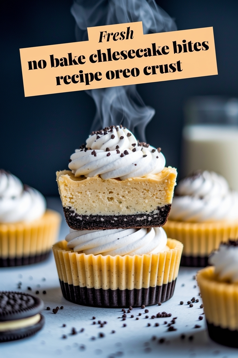 no bake cheesecake bites recipe oreo crust