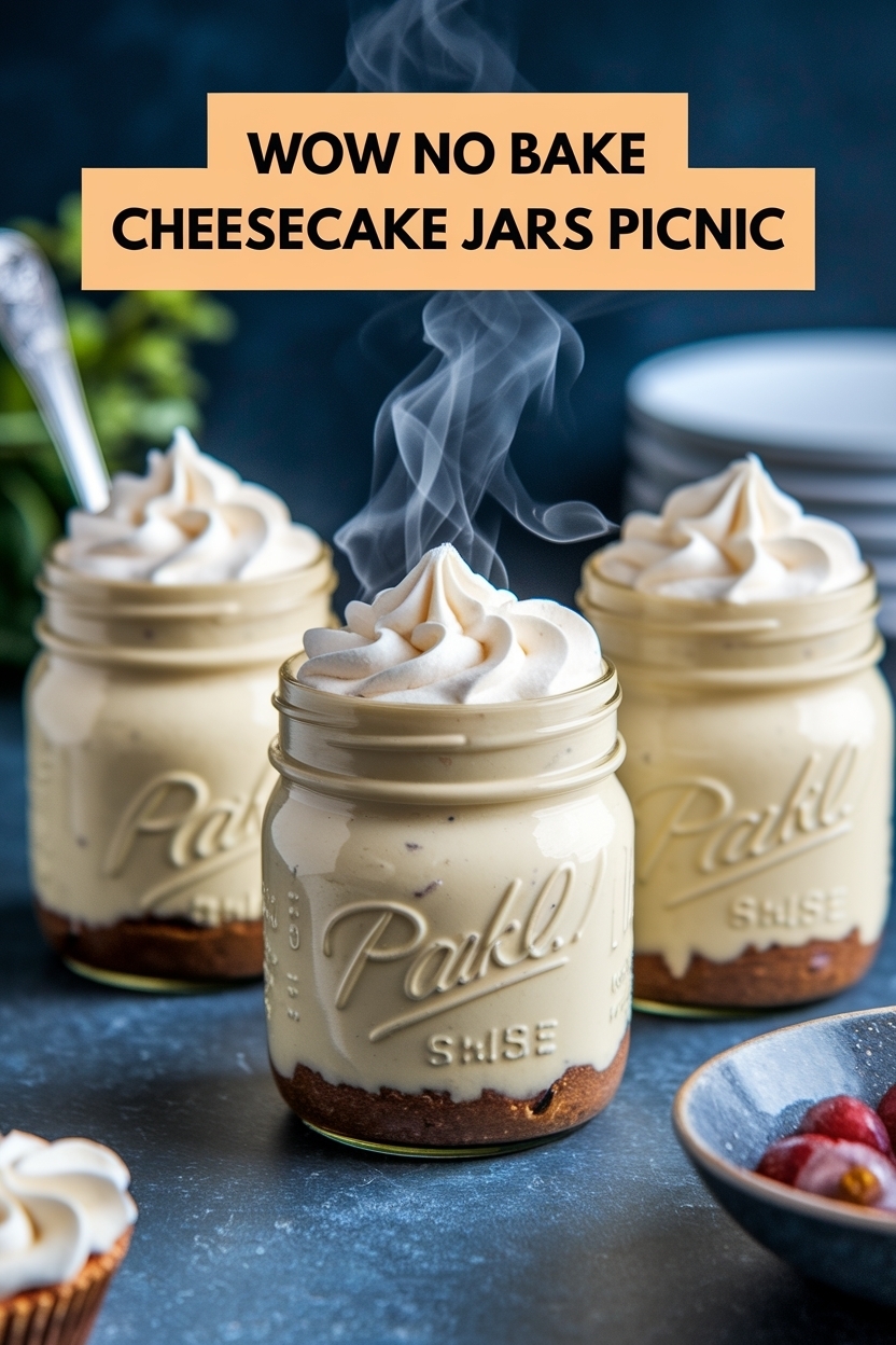 no bake cheesecake jars picnic