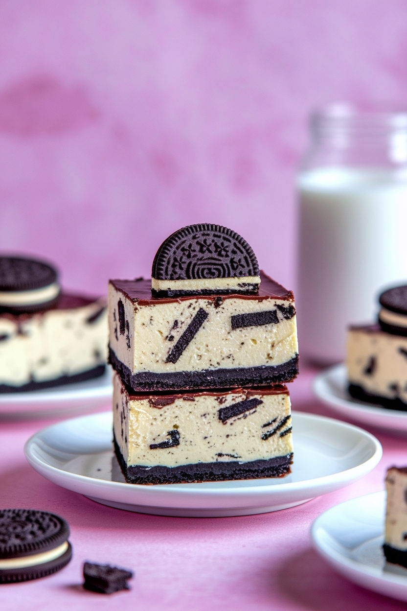 no bake oreo cheesecake bars