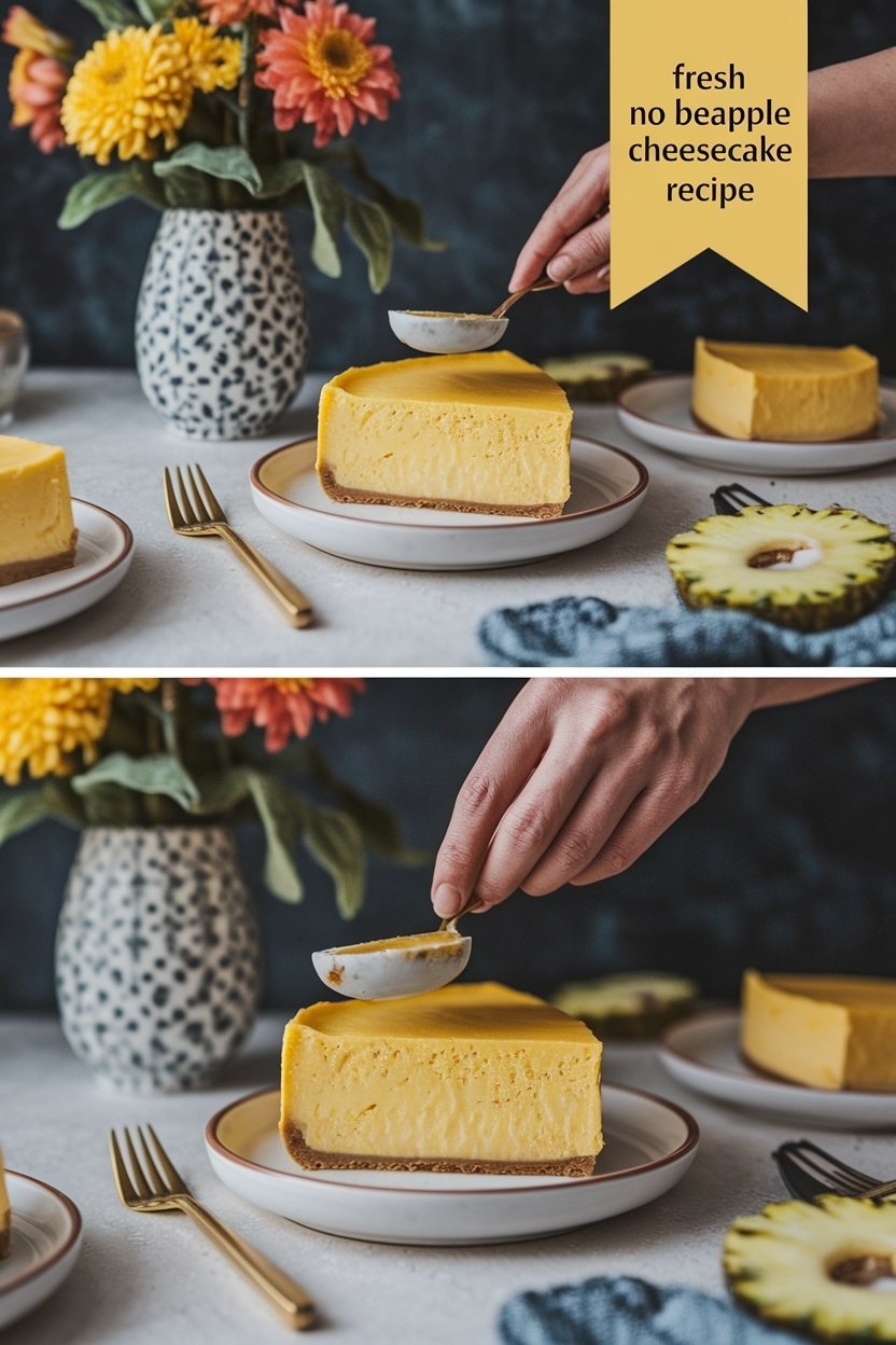 no bake pineapple cheesecake recipe