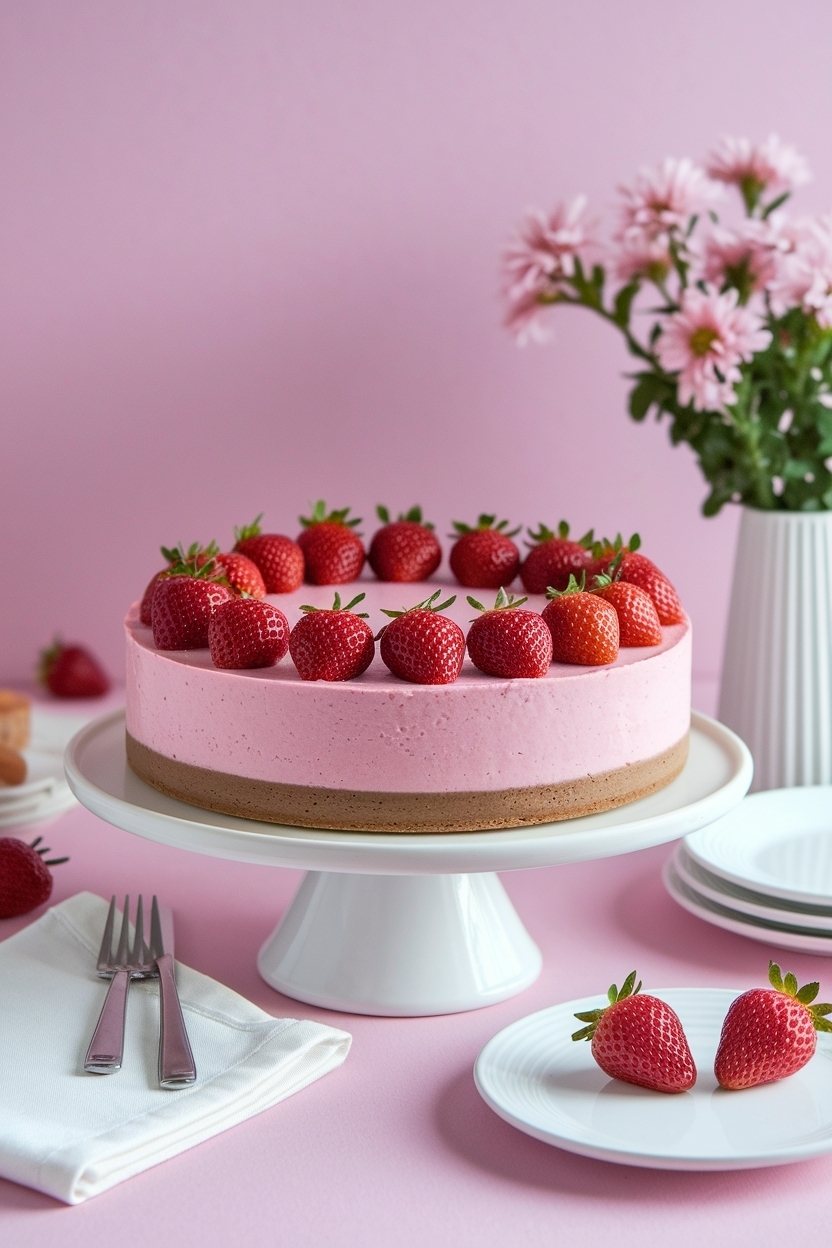 no bake strawberry cheesecake recipe easy