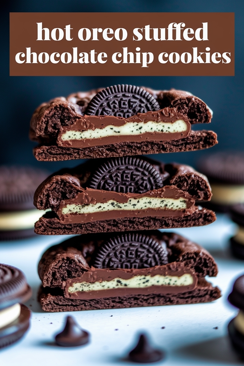 oreo stuffed chocolate chip cookies