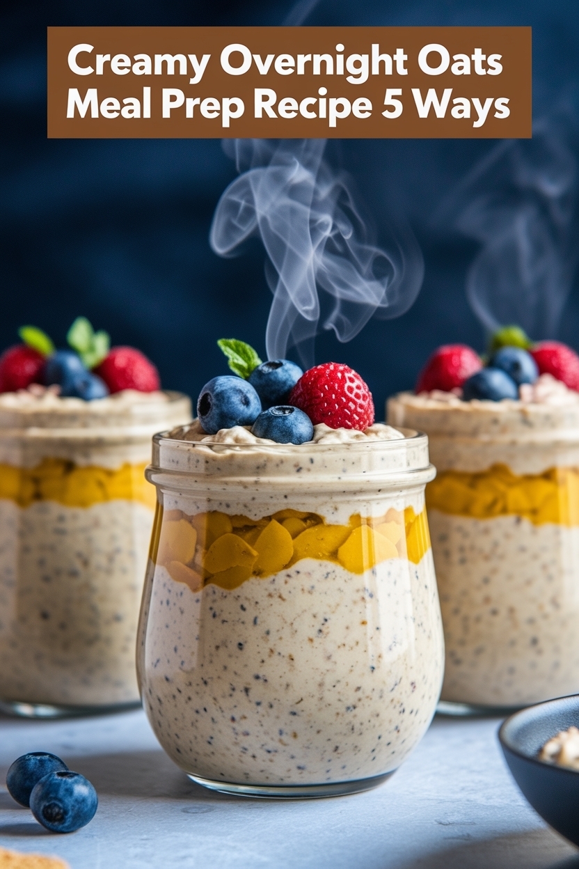 overnight oats meal prep recipe 5 ways