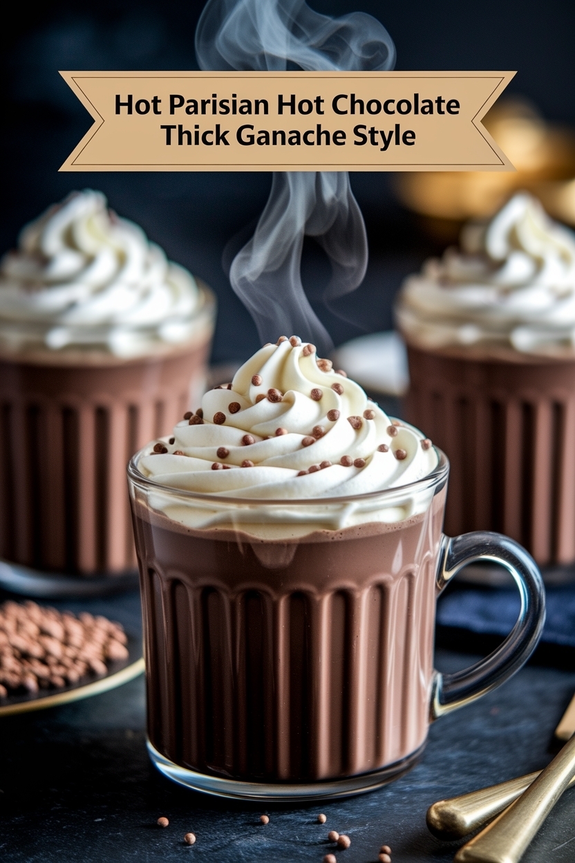 parisian hot chocolate thick ganache style