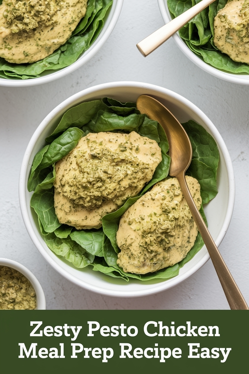 pesto chicken meal prep recipe easy