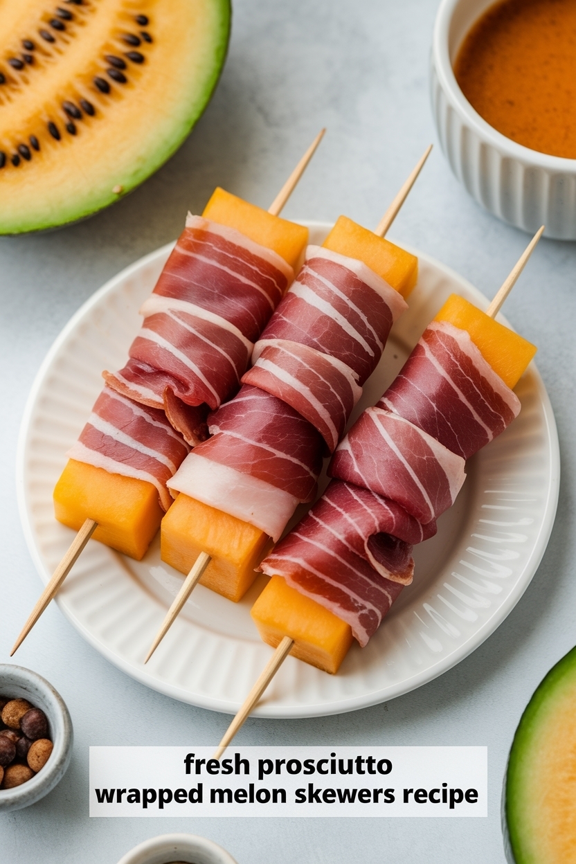 prosciutto wrapped melon skewers recipe