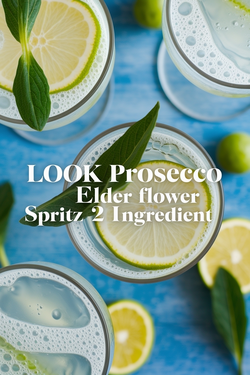 prosecco elderflower spritz 2 ingredient