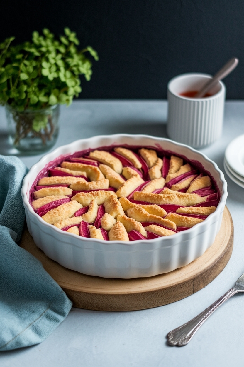 rhubarb clafoutis french