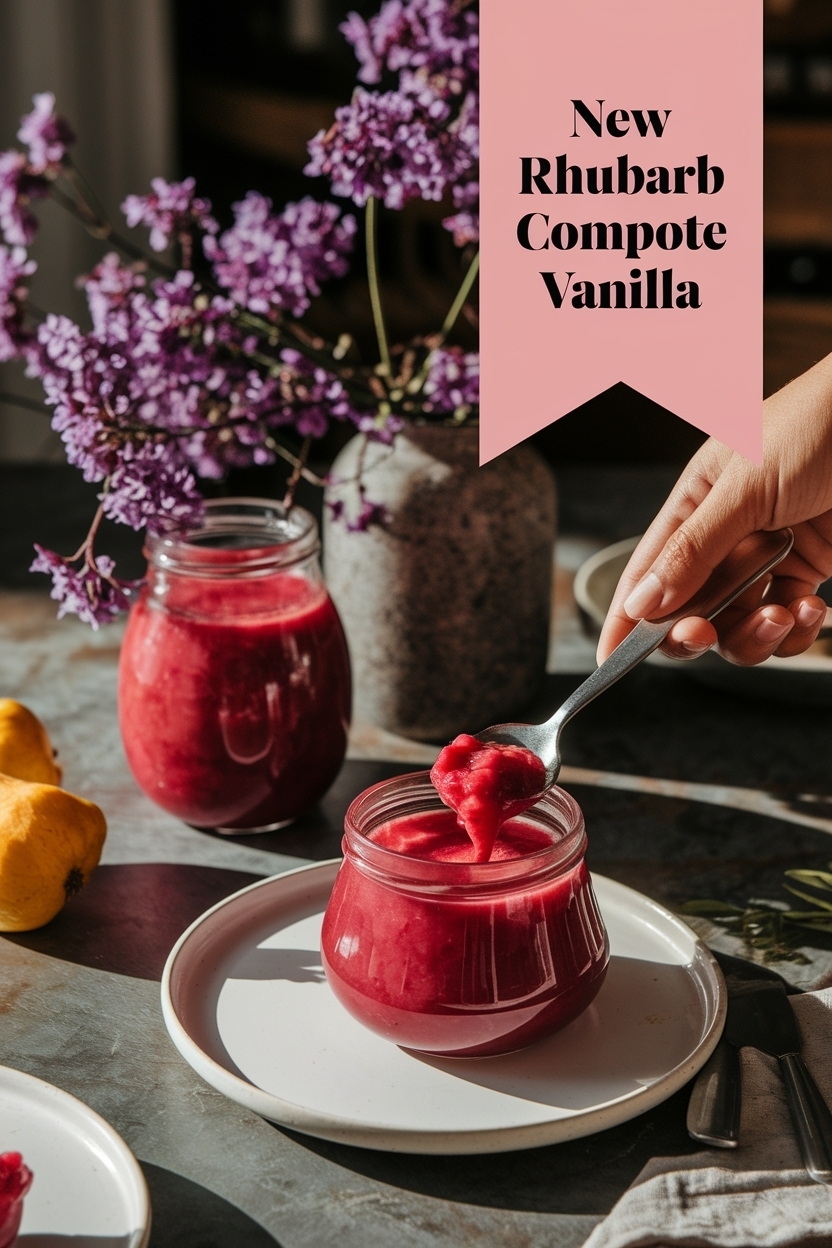 rhubarb compote vanilla