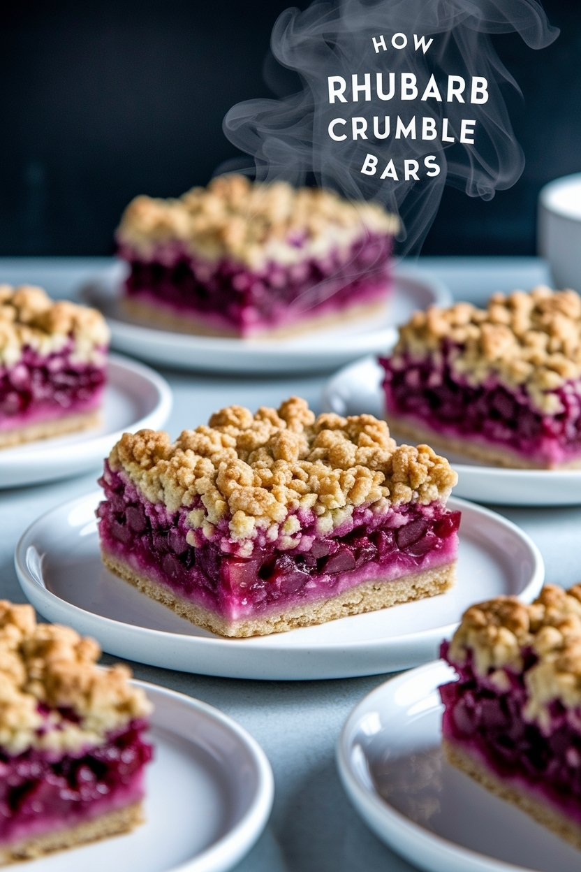 rhubarb crumble bars